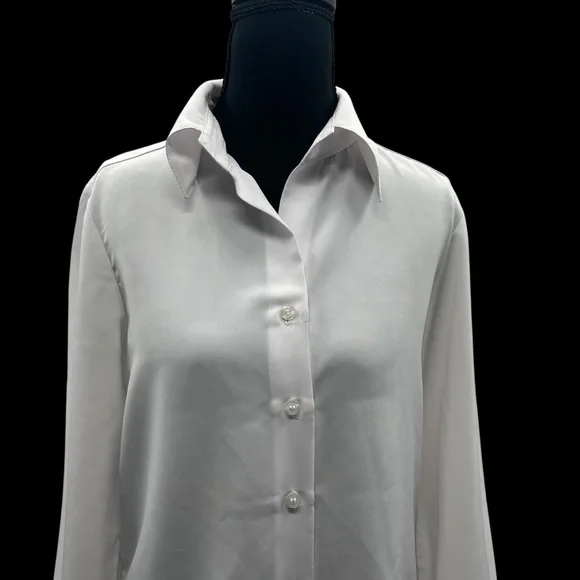 Notations Classic White Button-Down Shirt - Picture 3 of 8